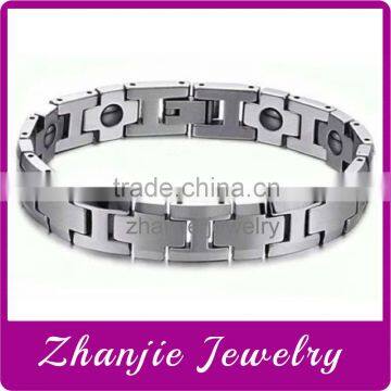 Wholesale Health Care Jewelry Tungsten Sport Energy Stainless Steel 4 In 1 Bio Magnetic Power Therapy Chians Bracelet