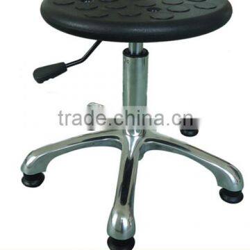 Adjustable clanroom antistatic round surface stool