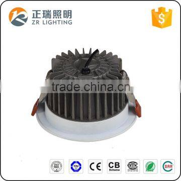 Die Casting Aluminum Housing Material Dimmable Antiglare 12W 24W 36W Bridgelux Chip SMD LED Downlight