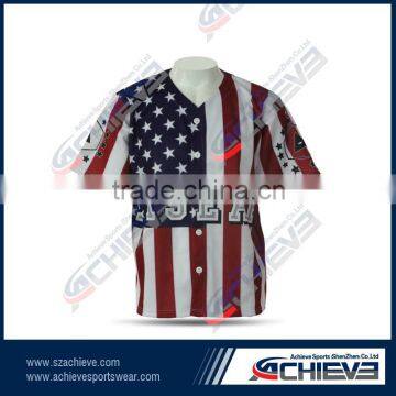 Custom USA flag Baseball shirts design