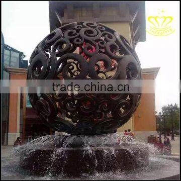 Large outdoor square park district scenic spots bronze stainless steel hollow ball