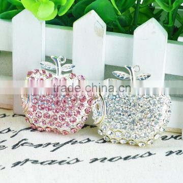 Factory wholesale crystal usb memory stick heart shape usb drive