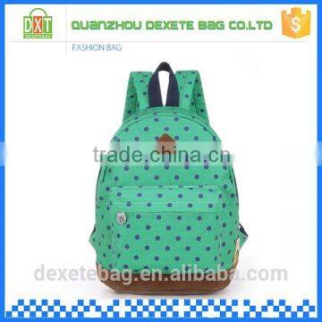 New fashion cute green polyester school bags 2015