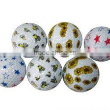 different logo printed 1pc golf ball of standard size----BSCI FACTORY