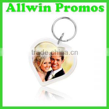 Personalized Heart Clear Acrylic Photo Keychain