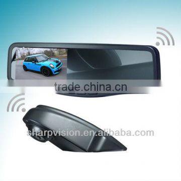 4.3 inches 2.4GHz digital wireless system with rear mirror camera