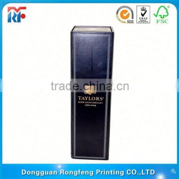 luxury upscale rigid wine box packaging for sale