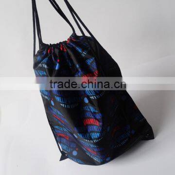 cheap polyester Sublimation printed drawstring bag