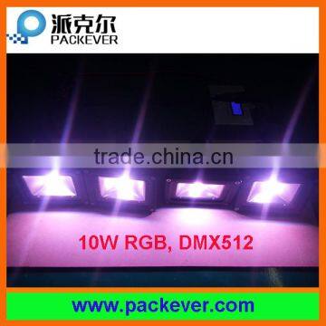 Shenzhen Factory Good Quality DC 24V Outdoor Dmx512 Led Flood Light 10W RGB