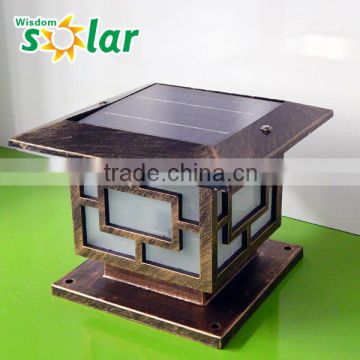 Pillar light with smart design garden gates models,solar gate post pillar light with 6v low voltage