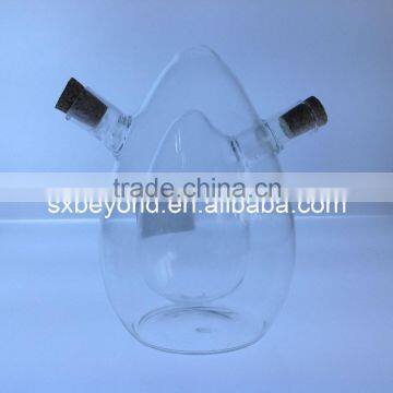 Egg Shape Glass Oil and Vinegar Bottle In Kitchen