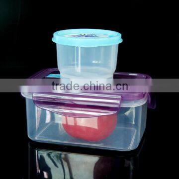 4 sides clip food plastic storage container, 100% leak-proof, hygienic and odourless