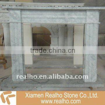 carrara white marble fireplaces