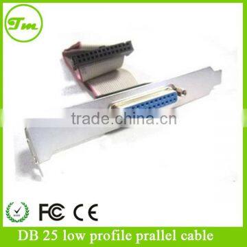 Parallel LPT Printer Port Cable With Low Profile Bracket for Motehr Board