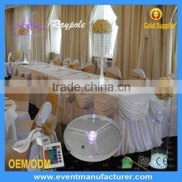 Multi Color Chaing Round Bottle Florifiers Party Vase LED Light Base For Resturant Table Center Decoration