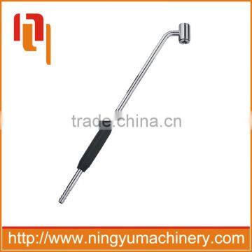 Zinc-alloy Head and Rubber Handle with Hose Barb Connector Tire Chuck