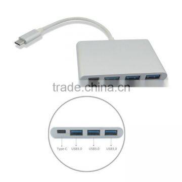 USB Type C Adapter With High Speed Charging 4 Prot Portable Type c HUB photo-4