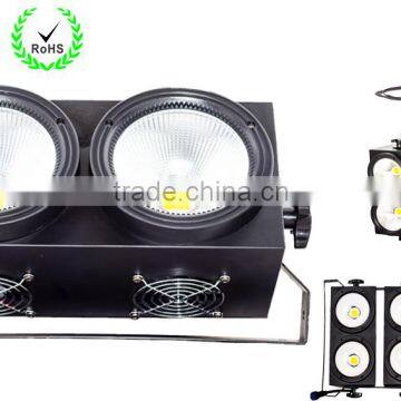 china led stage light 6CH 220W COB 2 eyes Blinder warm white light