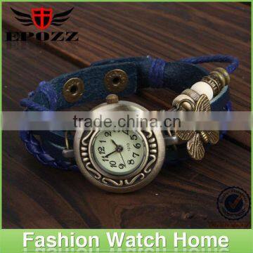 Wholesale Leather Band Vintage Style Latest Wrist Watches For Girls