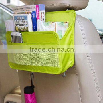 White Felt Car Back Seat Sunries Organizer, Car Bag Back Seat Storage Bag