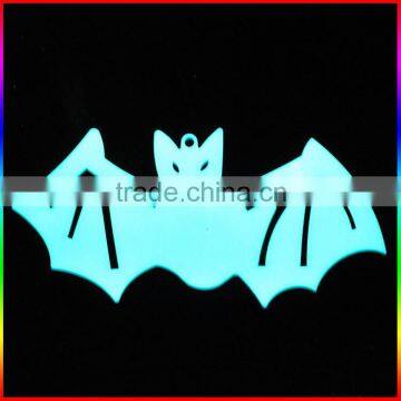 bat design blue light glow in the dark sticker