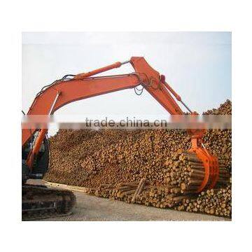 hitachi zx250k 360 degree rotation hydraulic rotating log grapple for 12-16 ton excavator