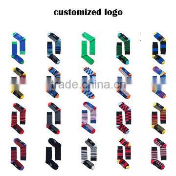 2017 new design custom logo mens dress socks