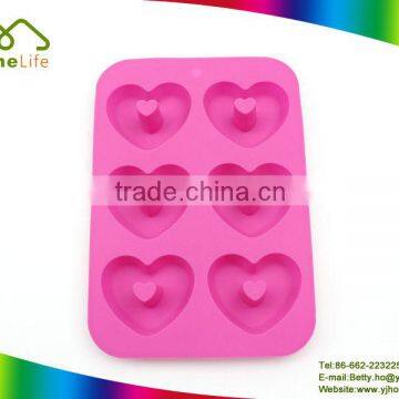 Newest design promotional custom heart shaped silicone ice cube tray