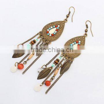 Leaf tassel earrings fashion jewelry alibaba india