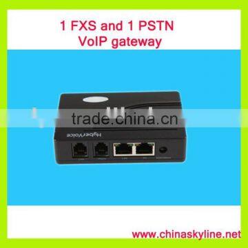 1 FXO and 1 PSTN VoIP gateway with H.323 and SIP,support calling back system