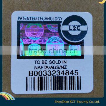 High security hologram paper label, hologram print on paper