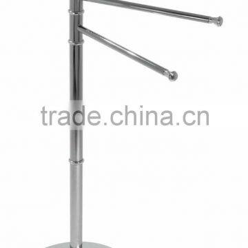 Chrome mushroom cover metal standing rotating towel rack stand base