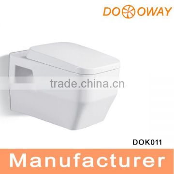 Hot sales wc clean ceramic bathroom grade A clean wall hung toilet DOK011