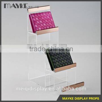 Four layers Acrylic Wallet display stand for wallet exhiition