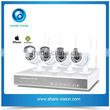 Shenzhen low cost wireless camera security network cctv system kits