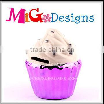 Manufacture Wholesale OEM Art Gift Cupcake Ceramic Digital Money Box