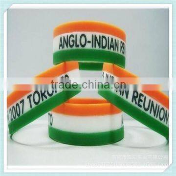 Custom Logo Printed Cheap Promotional Silicone Bracelet
