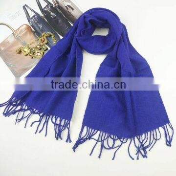 Blue acrylic oem scarf shawl