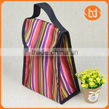 Outdoor fitness insulated stripe promotional lunch bag cooler bag