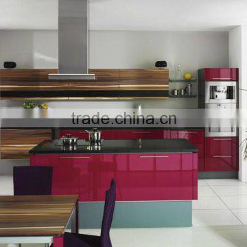 High Gloss Red Kitchen Cabinet for Small Mini Kitchens photo-3