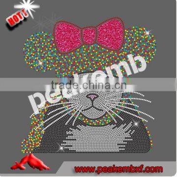 2016 Wholesale Rhinestone Transfers Wildcats Design Hotfix Stone Machine for Clothing