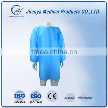 anti-static pp snap button lab coat