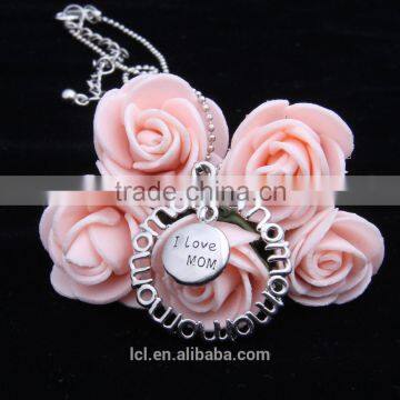 LCL-J3857 Fashion I Love Mom Circle Necklace