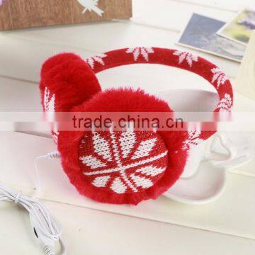 Snowflake Jacquard Design Earphone Earmuffs photo-3