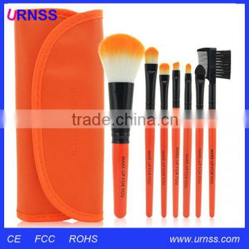 Best custom big personalised orange makeup brush set