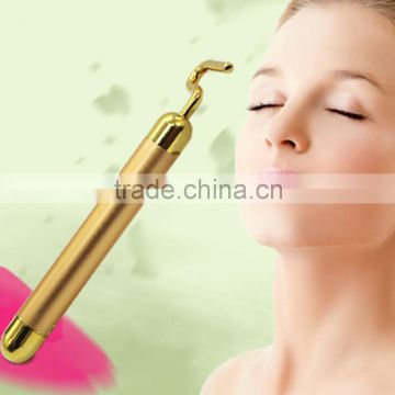 Golden ions lymphatic drainage face puffiness relieving blood circulation facial contours sculpting facial massager toner