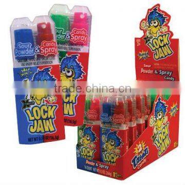 Flavored twins spray candy
