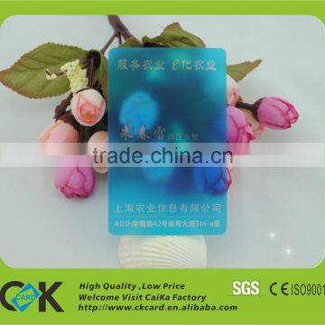Custom eco-friendly plastic transparent business card from gold suppler