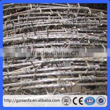 Guangzhou Single stand barbed galvanized wire with notching(Guangzhou factory)