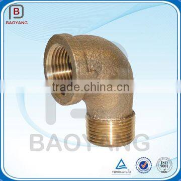 Brass plumbing fitting male brass copper pipe fitting tee